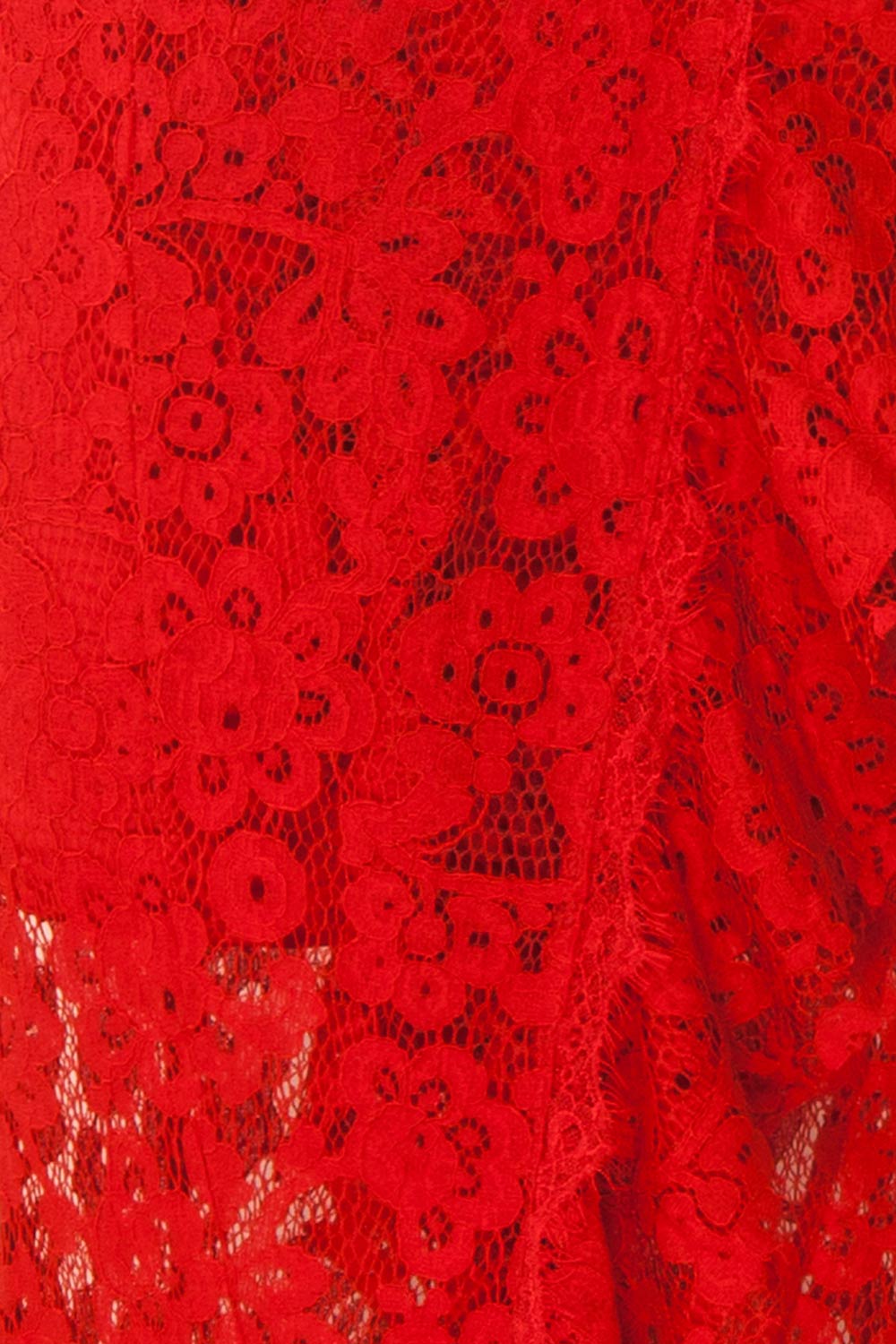 Ogaki Red Lace Mermaid Gown | Boutique 1861 8