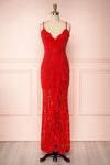 Ogaki Red Lace Mermaid Gown | Boutique 1861