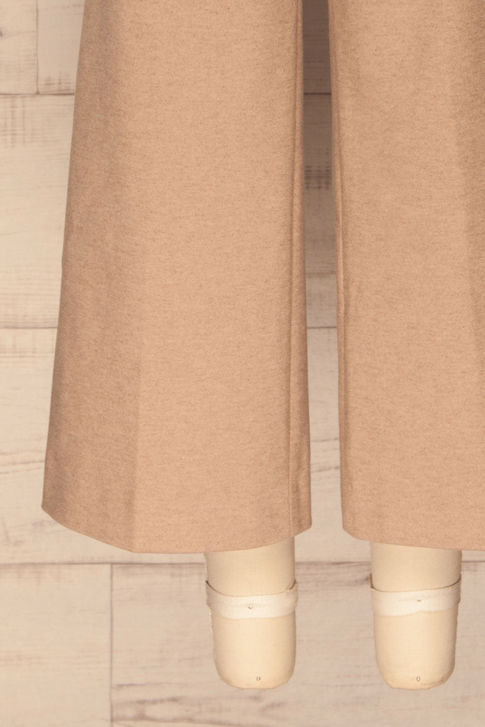 Ohrid Beige Wide Leg Cropped Pants | La petite garçonne bottom 