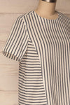Okonek White & Navy Blue Striped T-Shirt | La Petite Garçonne 4
