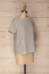 Okonek White & Navy Blue Striped T-Shirt | La Petite Garçonne 3