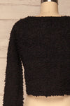 Olbia Black Fuzzy Knit Sweater | La Petite Garçonne back close-up