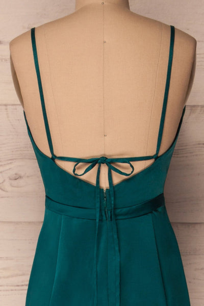 Olcella Emerald | Green Silky Dress
