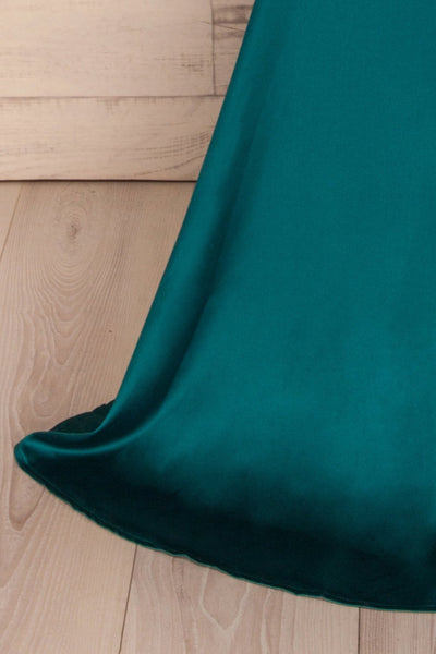 Olcella Émeraude | Robe Verte Satinée