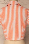 Olesno Orange Striped Button-Up Crop Top | La Petite Garçonne 6