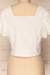 Olhao White Lace Button-Up Crop Top | La Petite Garçonne 6