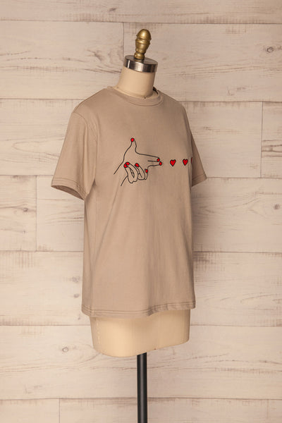 Olmen Sand Beige Embroidered T-Shirt | La Petite Garçonne 3