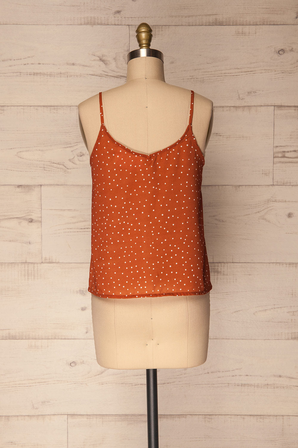 Olocau Orange & White Polkadot Button-Up Camisole | La Petite Garçonne 5