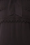 Olympa Black Blouse | Chemisier Noir fabric detail | Boutique 1861