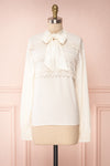 Olympa Ivory Blouse | Chemisier Ivoire front view | Boutique 1861