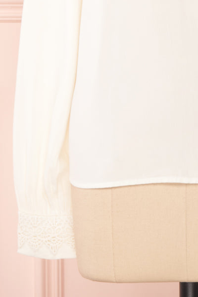 Olympa Ivory Blouse | Chemisier Ivoire sleeve close up | Boutique 1861
