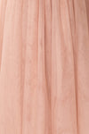 Ombeline Blush Pink Tulle Midi Bustier Dress | Boutique 1861 fabric detail