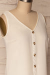 Ongina White Crepe Button-Up Camisole | La Petite Garçonne 4