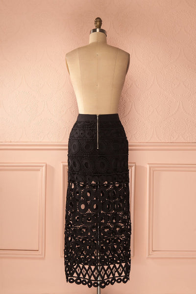 Opérina - Black lace maxi skirt 5