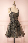 Ophelie Noir Black Party Dress | Robe Noire side view | Boutique 1861