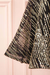 Ophelie Noir Black Party Dress | Robe Noire skirt close up | Boutique 1861