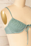 Orel Green Polka Dot Bikini Top w/ Underwire | La petite garçonne side close-up