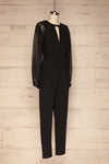 Orestiada Black Jumpsuit with Long Puff Sleeves | La Petite Garçonne side view