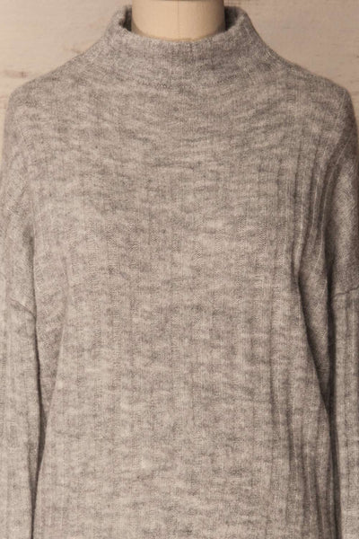 Ormos Grey Ribbed Knit Sweater | La Petite Garçonne 2