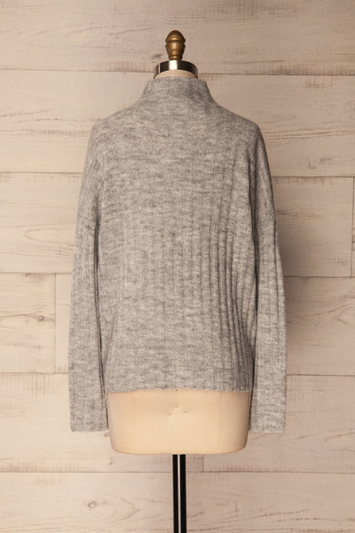 Ormos Grey Ribbed Knit Sweater | La Petite Garçonne 5