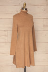 Orphne Camel Sweater Dress | Robe Beige | La Petite Garçonne side view
