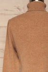 Orphne Camel Sweater Dress | Robe Beige | La Petite Garçonne back close-up