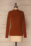 Orubica Rust Orange Ribbed Knit Sweater | La Petite Garçonne 1