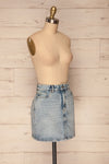 Orzysz Washed light Blue Denim Mini Skirt | La petite garçonne side view