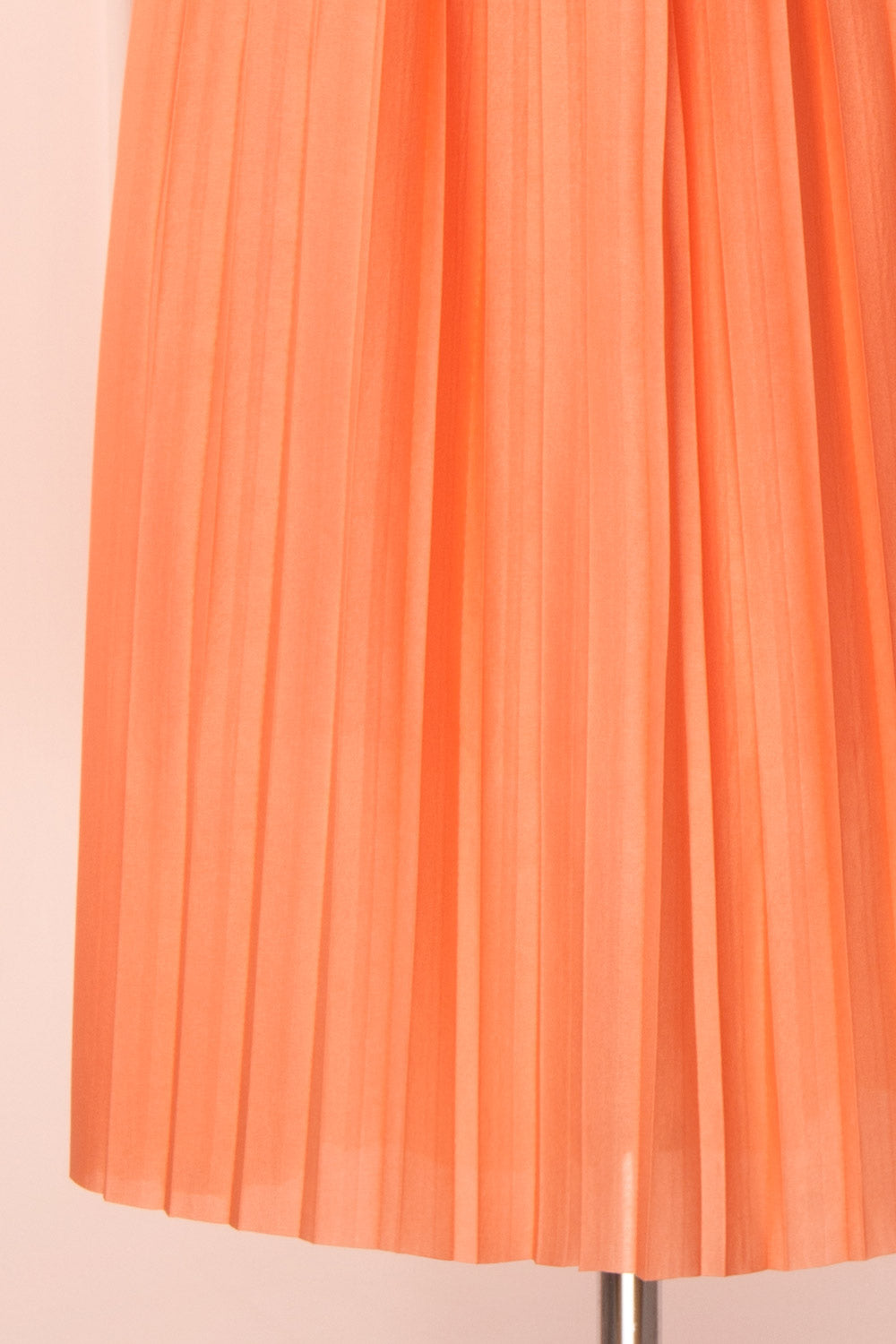 Ostra Petal Coral Pleated Midi Dress | Boutique 1861 skirt