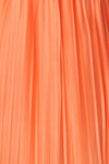 Ostra Petal Coral Pleated Midi Dress | Boutique 1861 fabric