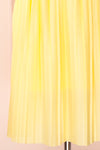 Ostra Sun Yellow Pleated Midi Dress | Boutique 1861 skirt