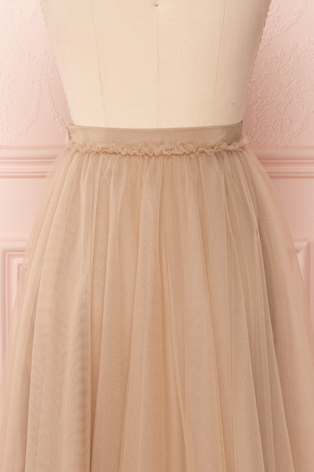 Othilie Beige Tulle A-Line Skirt | Boutique 1861 7