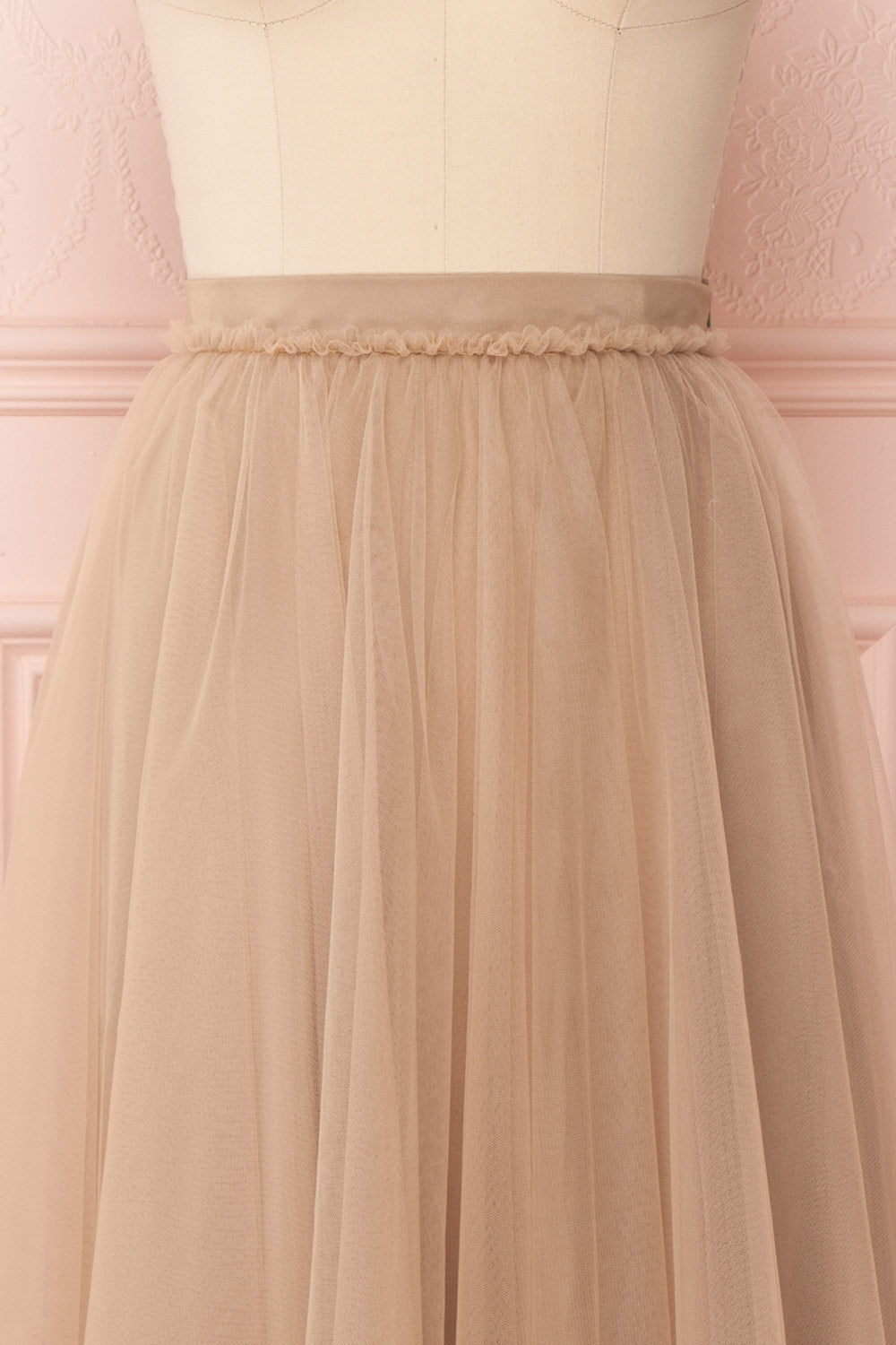 Othilie Beige Tulle A-Line Skirt | Boutique 1861 2
