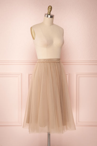 Othilie Beige Tulle A-Line Skirt | Boutique 1861 3