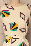 Otocac Colourfully Patterned Flare Maxi Dress | La Petite Garçonne front close-up