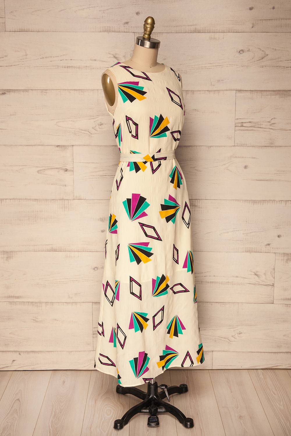 Otocac Colourfully Patterned Flare Maxi Dress | La Petite Garçonne side view 