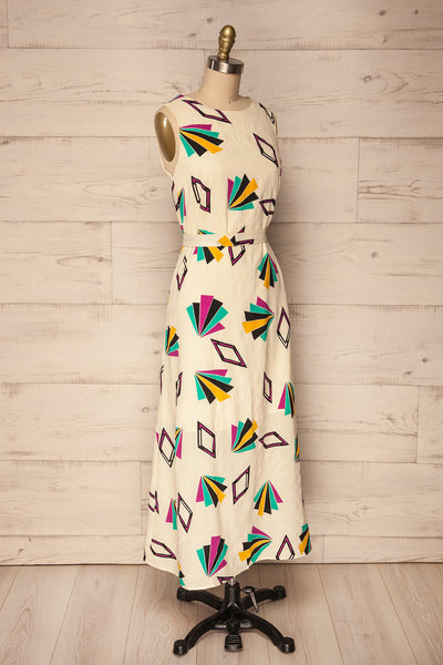 Otocac Colourfully Patterned Flare Maxi Dress | La Petite Garçonne side view