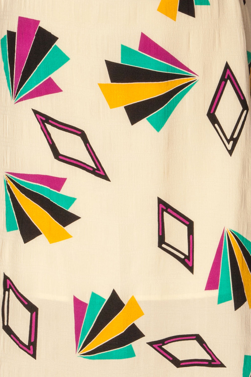 Otocac Colourfully Patterned Flare Maxi Dress | La Petite Garçonne fabric detail 