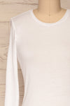 Otwock White Long Sleeved Top | La Petite Garçonne front close-up