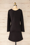 Oufa Black Long Sleeve Textured Dress | La petite garçonne back view