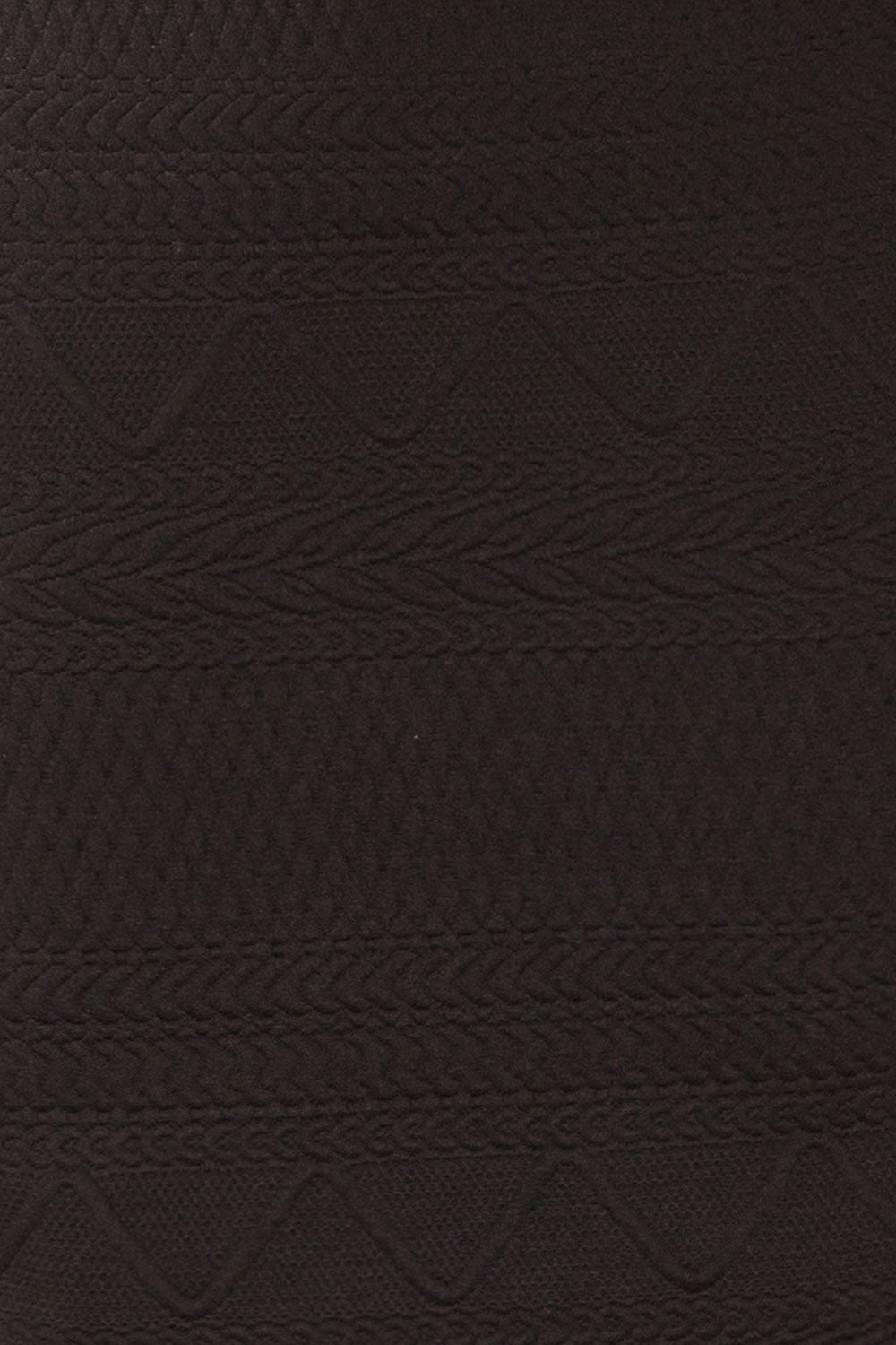 Oufa Black Long Sleeve Textured Dress | La petite garçonne fabric 