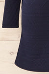Oufa Navy Long Sleeve Textured Dress | La petite garçonne bottom