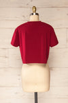 Ovca Burgundy Cropped T-Shirt | La petite garçonne back view