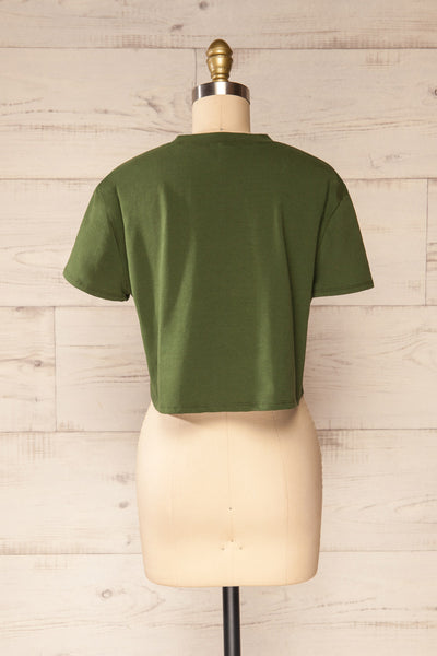 Ovca Green Cropped T-Shirt | La petite garçonne back view