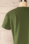 Ovca Green Cropped T-Shirt | La petite garçonne back close up