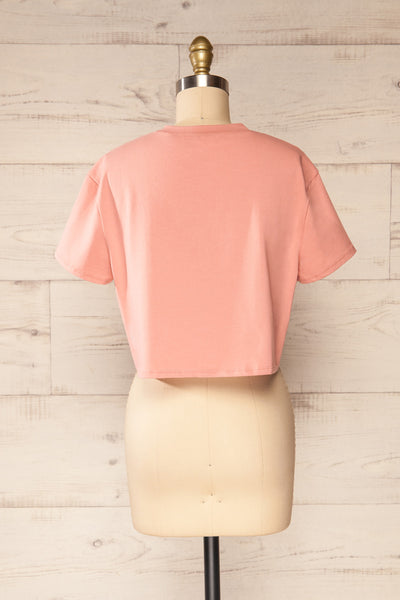 Ovca Pink Cropped T-Shirt | La petite garçonne back view