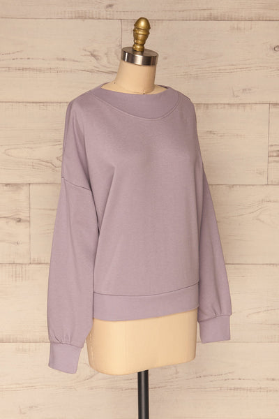 Ozorkow Lilac Long Sleeve Sweatshirt | La petite garçonne side view
