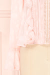 Paget Candy Pink Chiffon & Lace Ruffled Blouse | Boutique 1861 7