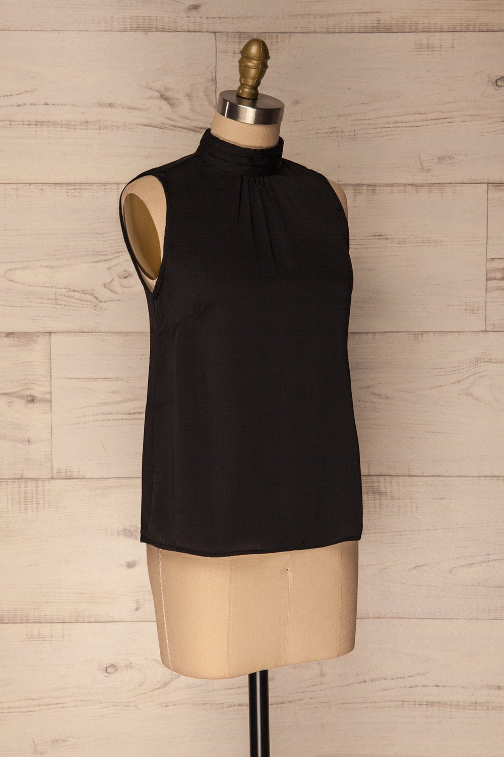 Pajara Black Sleeveless Silky Top with Bow | La Petite Garçonne 3