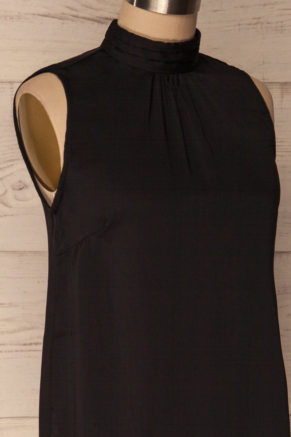 Pajara Black Sleeveless Silky Top with Bow | La Petite Garçonne 4